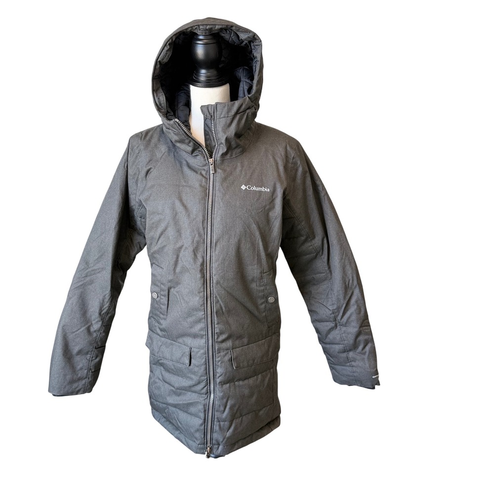 Columbia Slayton II Womens S Gray Omni-Heat Omni-Tech Waterproof Parka Hooded